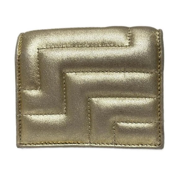 JIMMY CHOO - Gold Leather Bifold Wallet - Picture 2 of 5